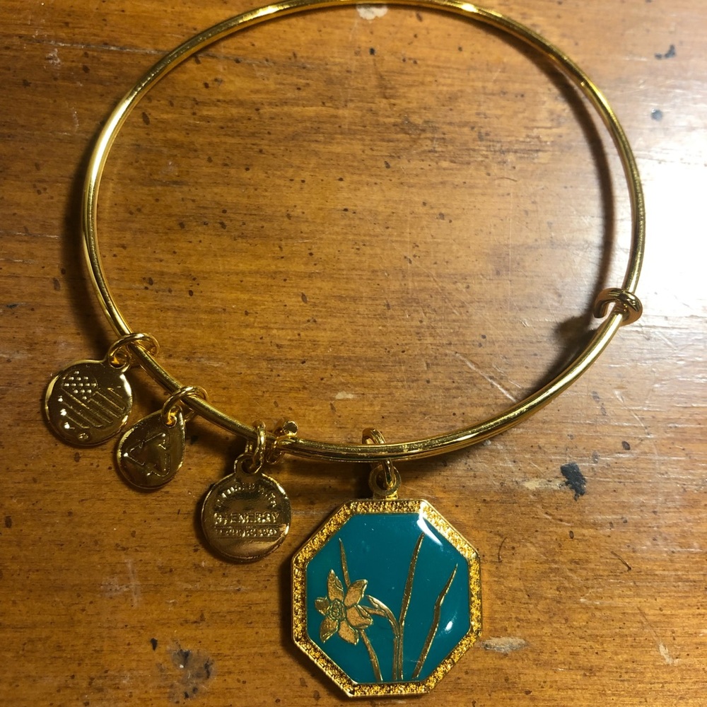 Alex and Ani Narcissus Charm Bangle